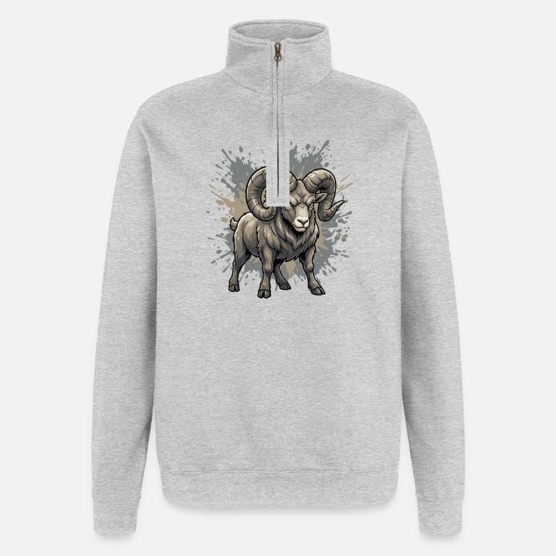 Widderkraft Graustufen - Quarter-Zip-Sweatshirt - Grau meliert