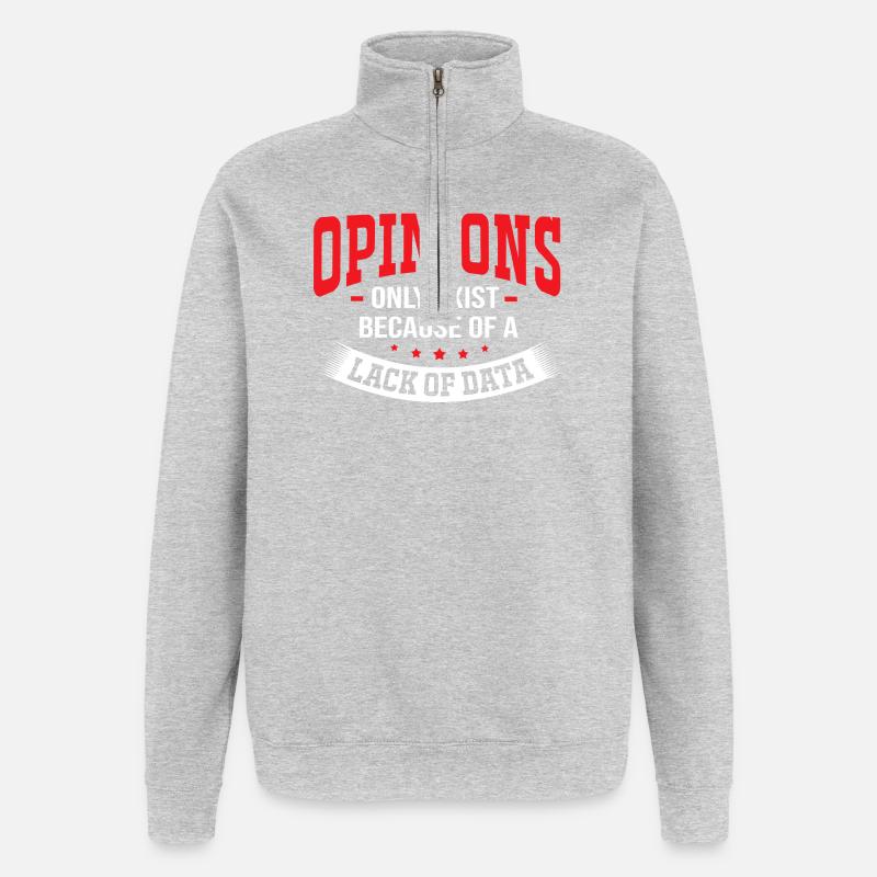 Codeur Programmeur GPT - Sweat à zip 1/4 - gris chiné