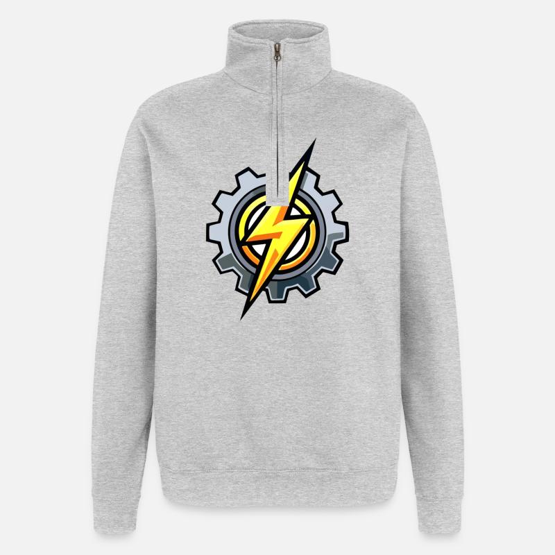 Gear Blitz – Génie électrique et mécanique - Sweat à zip 1/4 - gris chiné