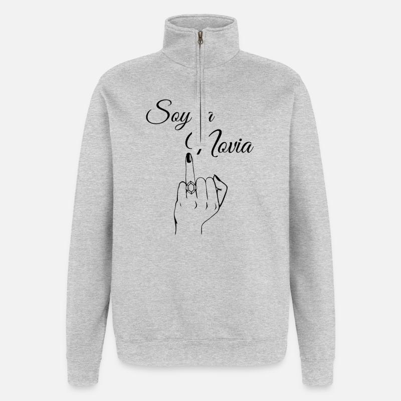 Ich bin die Abschiedsbraut - Quarter-Zip-Sweatshirt - Grau meliert