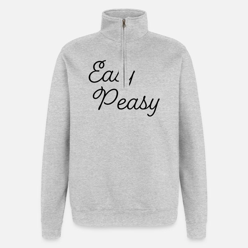 Facile - Sweat à zip 1/4 - gris chiné