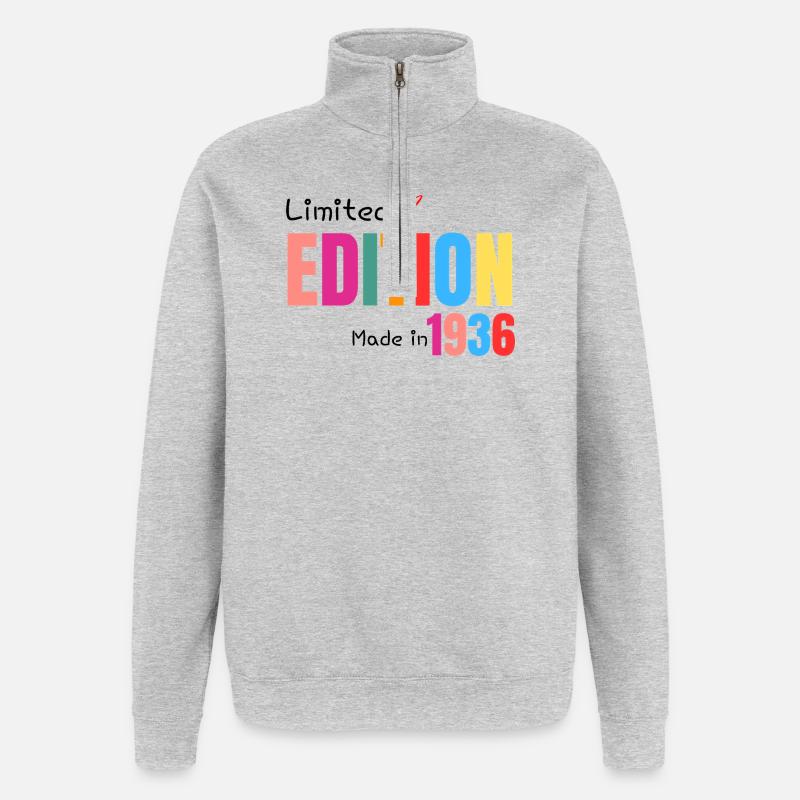 Limited edition Made in 1936 - Quarter-Zip Sweatshirt - heather grey