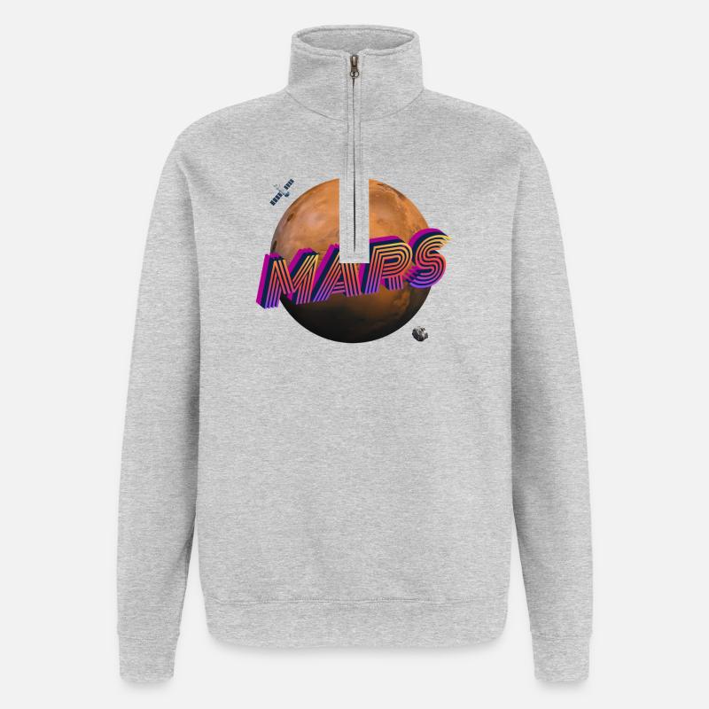 Mars - Outer Space Series - Quarter-Zip Sweatshirt - heather grey