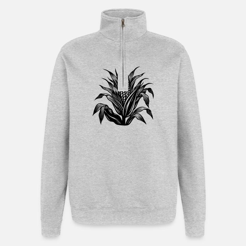 Corn stalk - Quarter-Zip Sweatshirt - heather grey