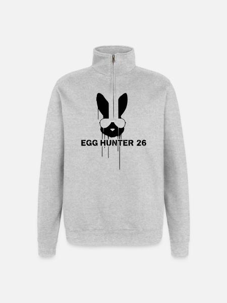 Cooler Egg Hunter 2026 Bunny Easter - Quarter-Zip Sweatshirt - heather grey