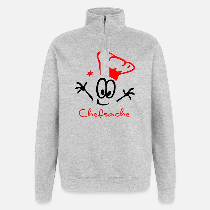 Chef's top priority - Quarter-Zip Sweatshirt - heather grey