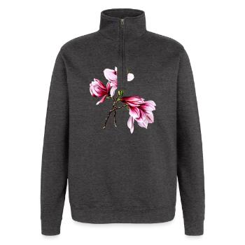 Still Growing - Quarter-Zip-Sweatshirt - Anthrazit - Vorne - AI Model Female 172 light (172cm) & AI Model Male 178 dark (178cm)