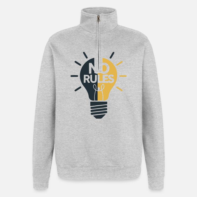 Conception de balle légère sans règles - Sweat à zip 1/4 - gris chiné