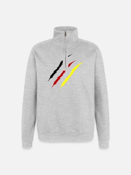 krallen_deutschland_-2- - Quarter-Zip Sweatshirt - heather grey