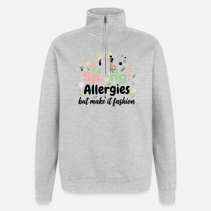 Spring? No thanks! Allergy Queen 2026 - Quarter-Zip Sweatshirt - heather grey