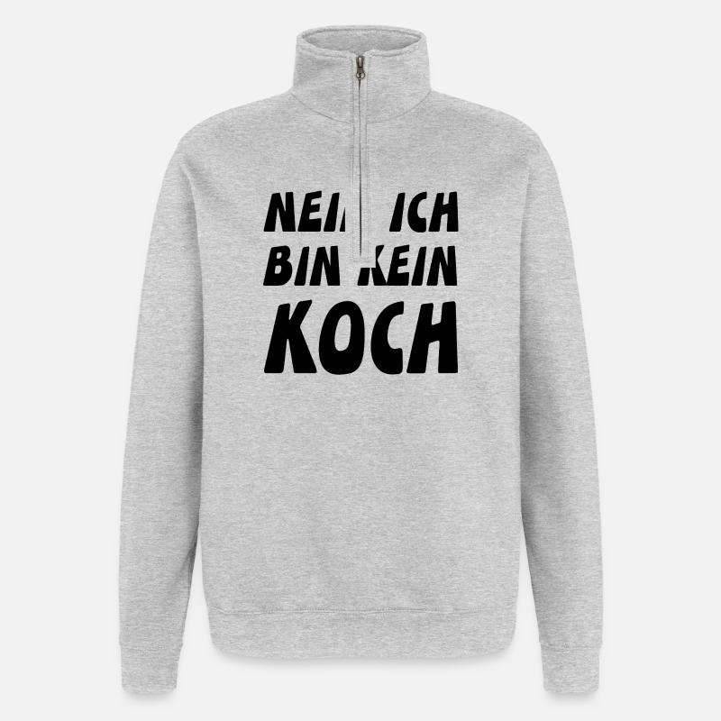 Koch - Quarter-Zip-Sweatshirt - Grau meliert