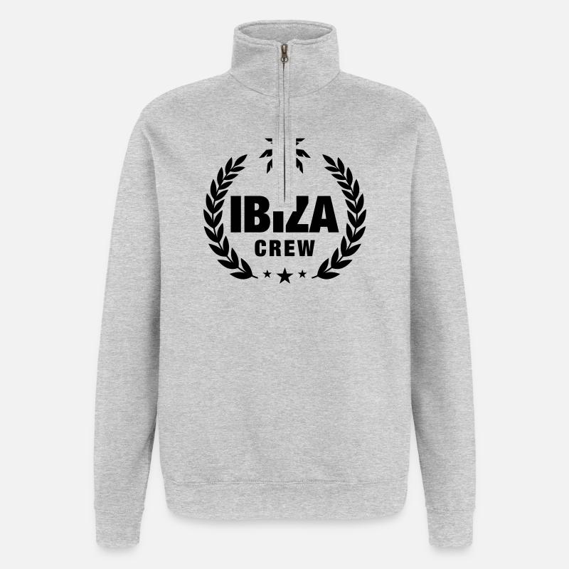 Ibiza Crew - Quarter-Zip Sweatshirt - heather grey