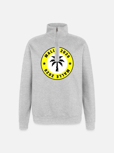 Malle 2026 Palm Tree Circle - Quarter-Zip Sweatshirt - heather grey