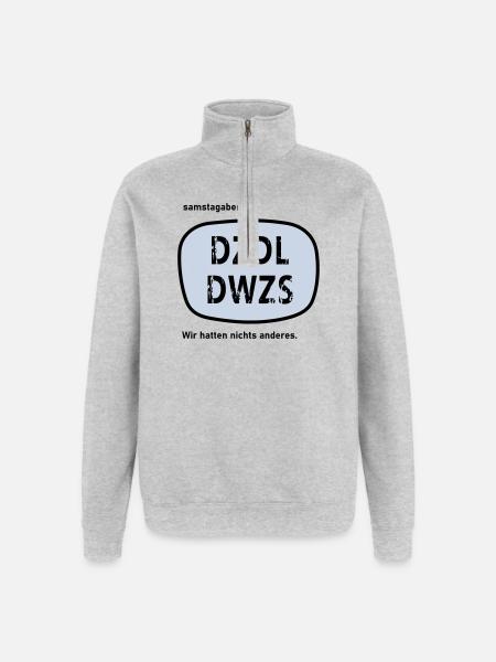 Fernsehunterhaltung meiner Jugend - Quarter-Zip-Sweatshirt - Grau meliert