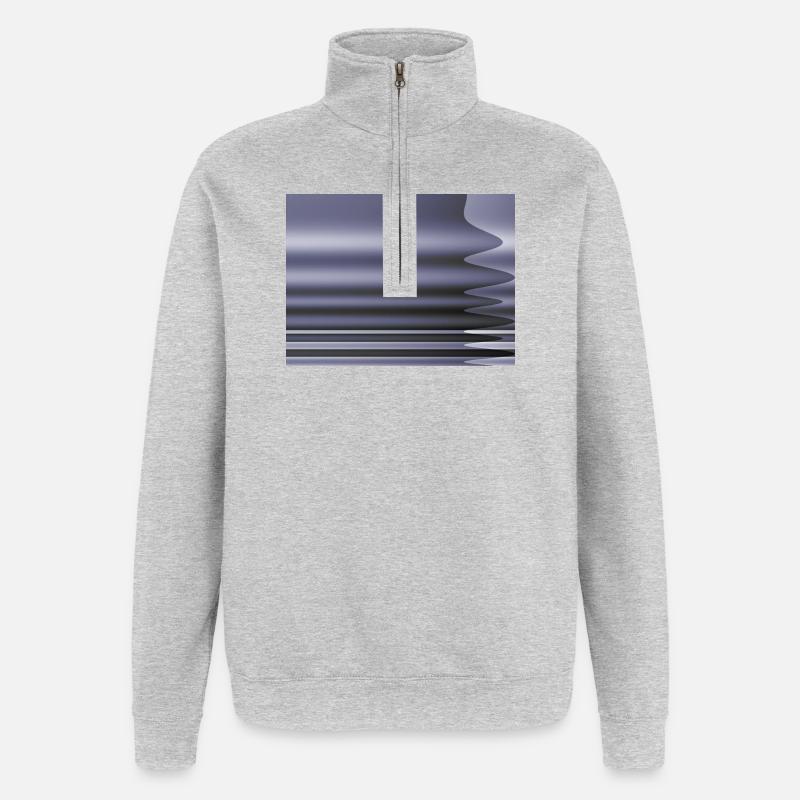 Thulcca - Sweat à zip 1/4 - gris chiné