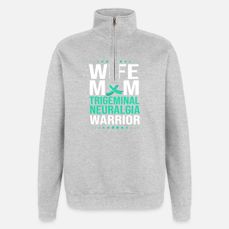 Trigeminal neuralgia - Quarter-Zip Sweatshirt - heather grey