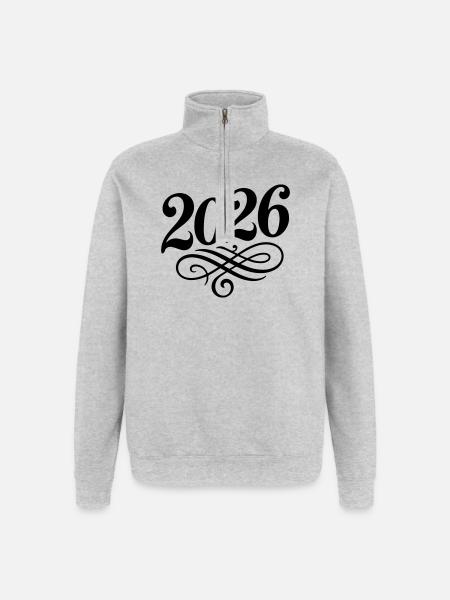 2026 year - Quarter-Zip Sweatshirt - heather grey