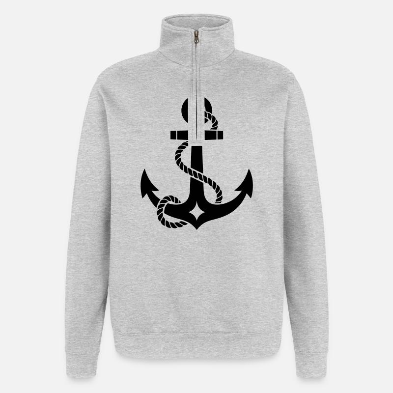 Anchor - Quarter-Zip Sweatshirt - heather grey