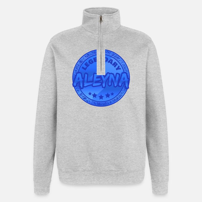 Aleyna comme idée de cadeau - Sweat à zip 1/4 - gris chiné