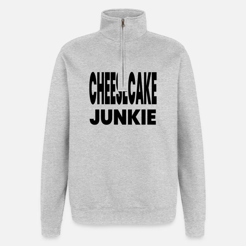 Cheesecake - Sweat à zip 1/4 - gris chiné