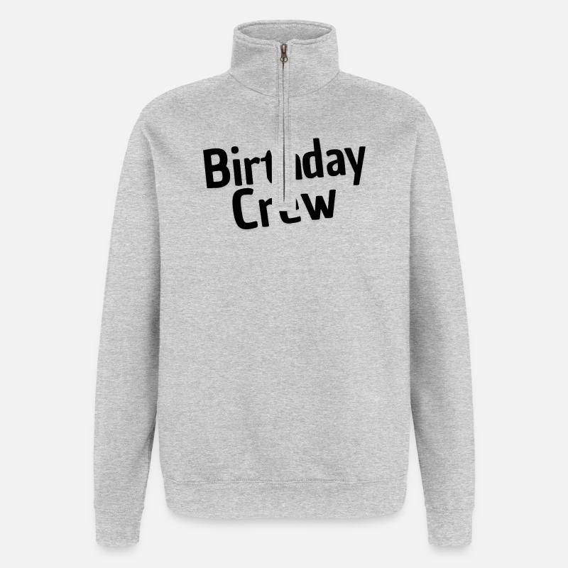Équipe d’anniversaire - Sweat à zip 1/4 - gris chiné