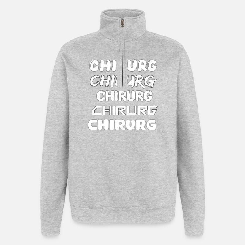 Chirurg als Beruf - Quarter-Zip-Sweatshirt - Grau meliert