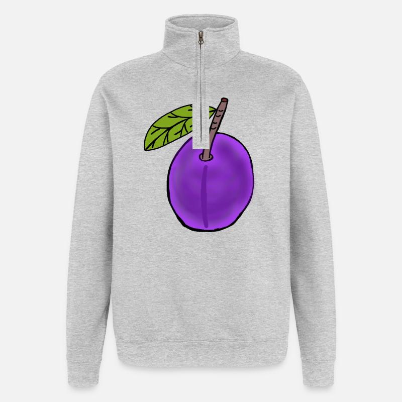 Plum Fruit Fruit Plums Hobby Gardener - Quarter-Zip Sweatshirt - heather grey