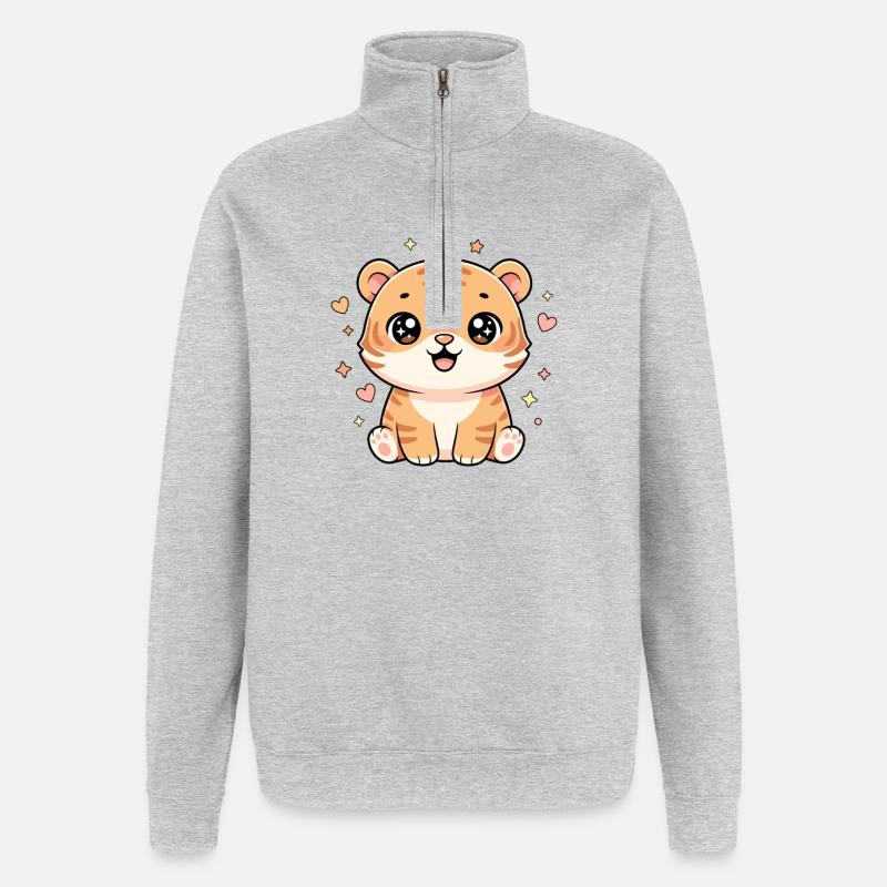 Cuddly Star Magic - Quarter-Zip Sweatshirt - heather grey