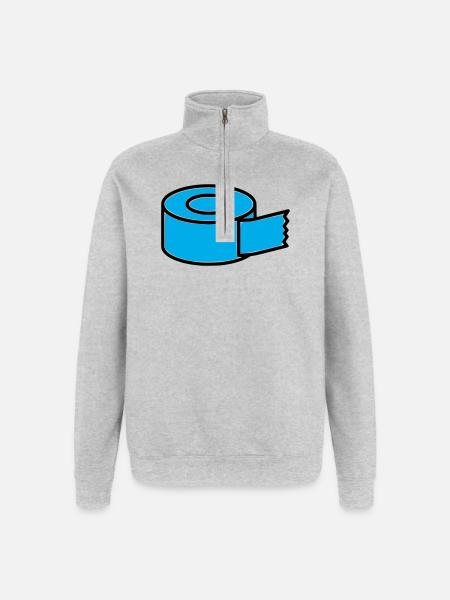 Tape Roll Comic - Quarter-Zip Sweatshirt - heather grey