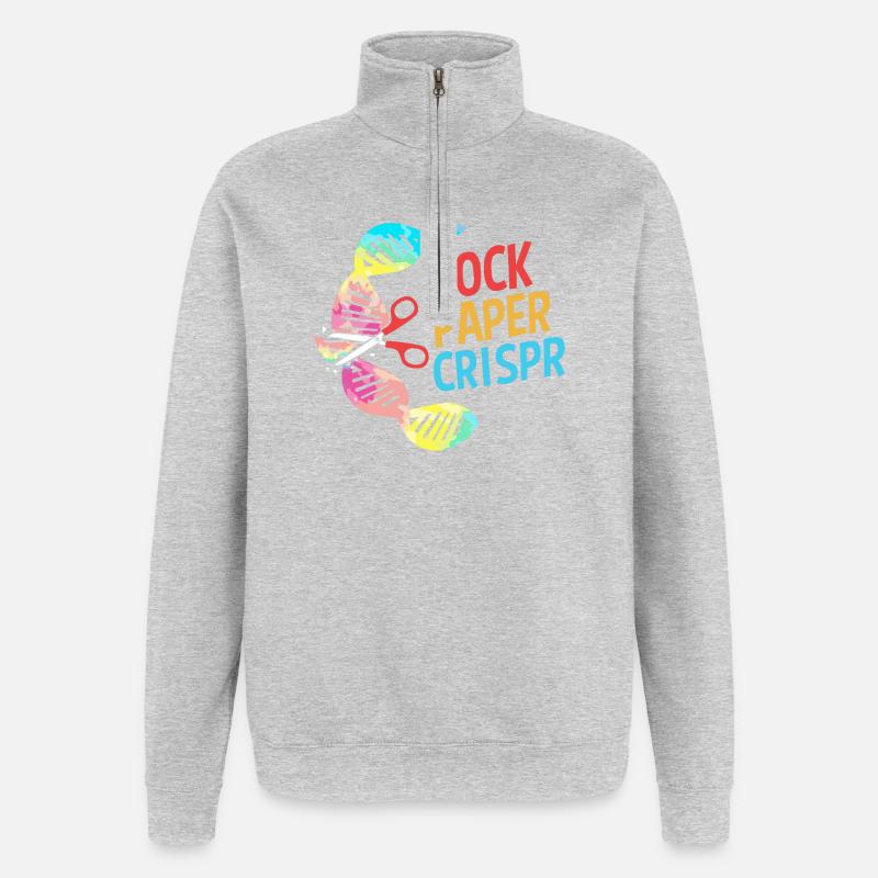 Strukturformel Molekül - Quarter-Zip-Sweatshirt - Grau meliert