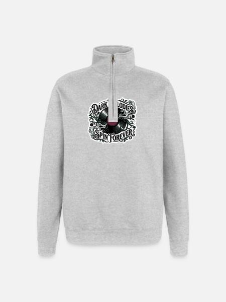Dark Melodies Spin Forever - Quarter-Zip Sweatshirt - heather grey