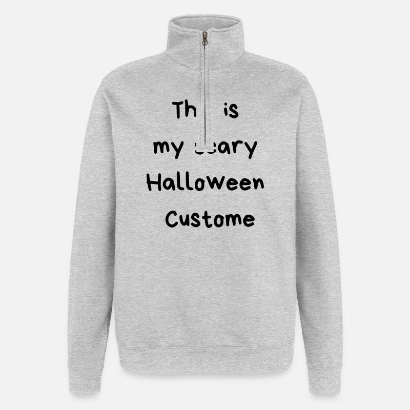 Costume d’Halloween - Sweat à zip 1/4 - gris chiné