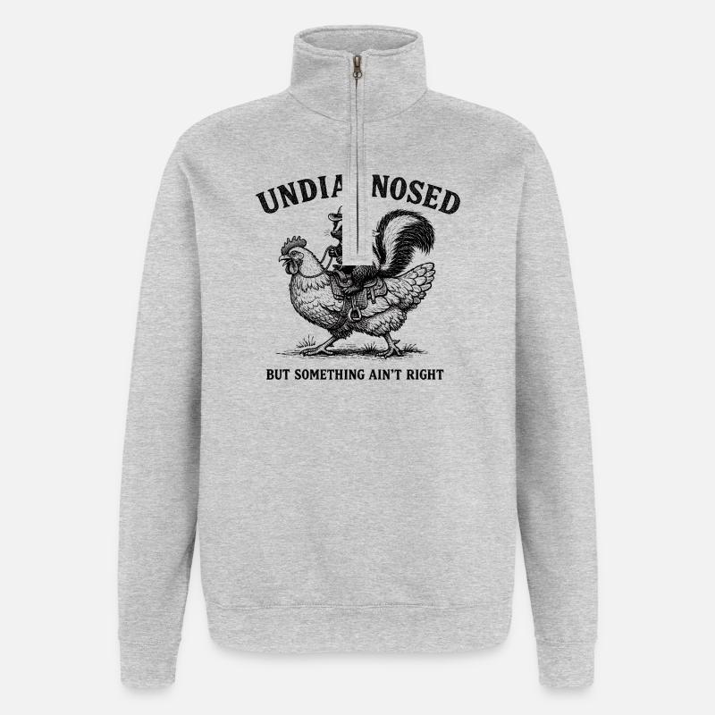Not diagnosed, but something is wrong - Quarter-Zip Sweatshirt - heather grey