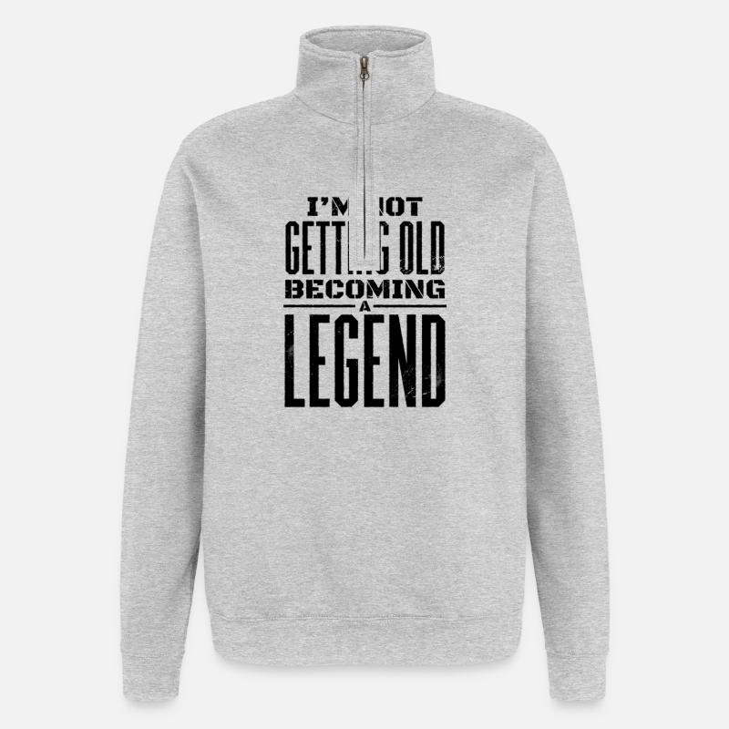 Legend Design - Quarter-Zip-Sweatshirt - Grau meliert