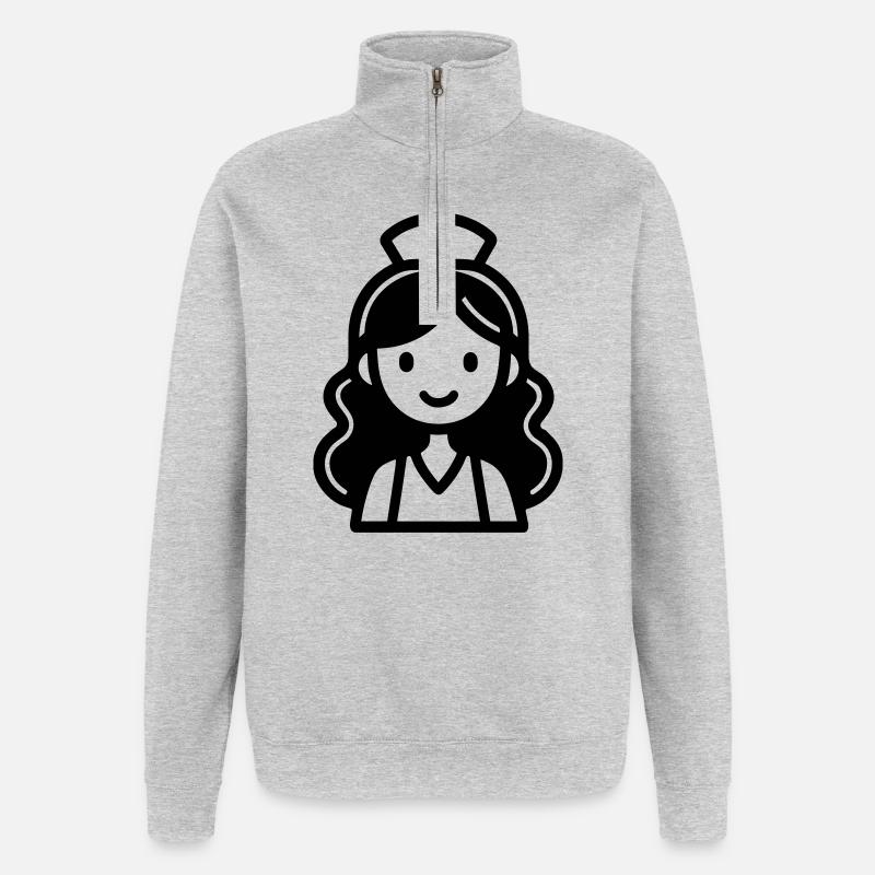 nurse - Quarter-Zip Sweatshirt - heather grey