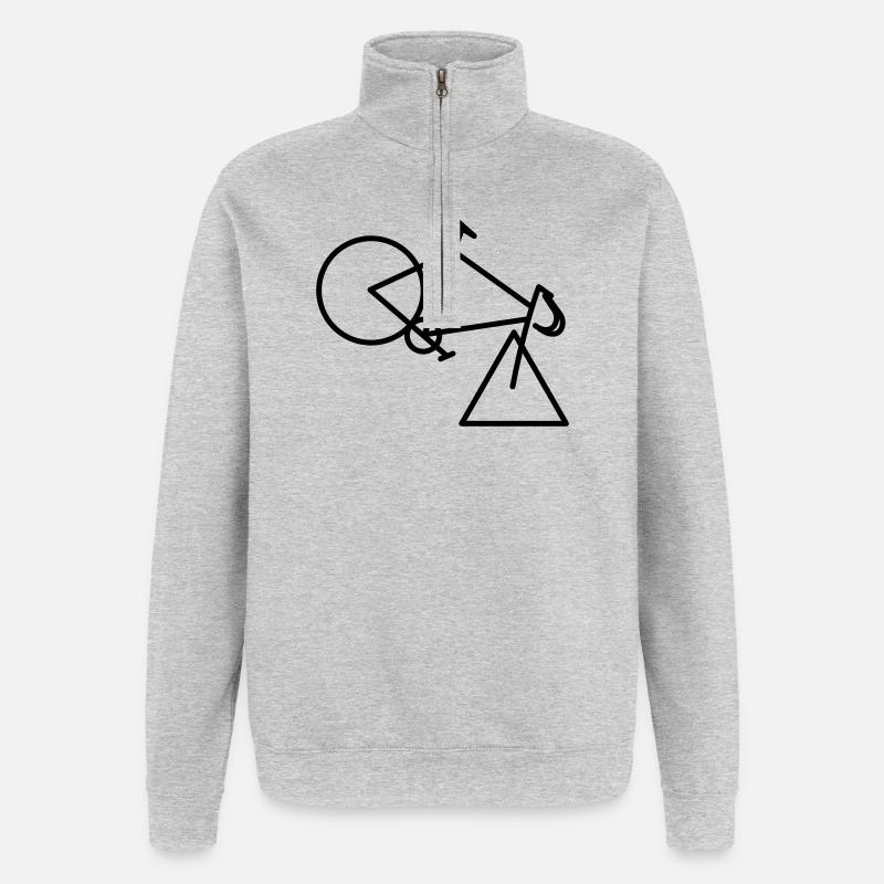 tri-cycle - Quarter-Zip Sweatshirt - heather grey
