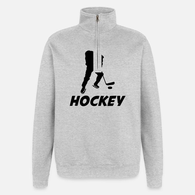 Hockey - Sweat à zip 1/4 - gris chiné