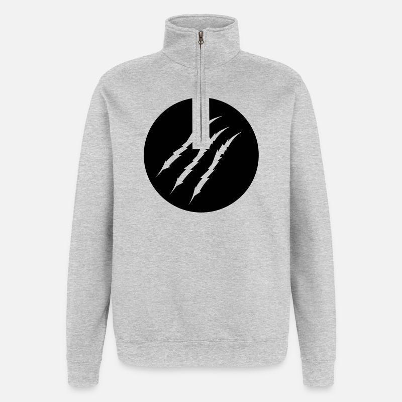 claw - Quarter-Zip Sweatshirt - heather grey