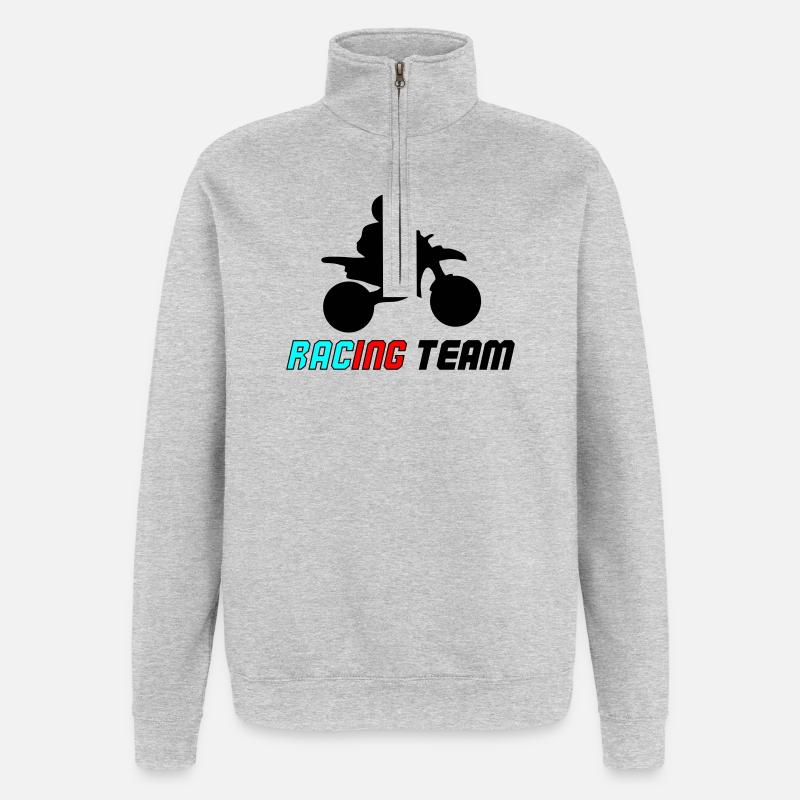 Course Neon Typo Sprint - Sweat à zip 1/4 - gris chiné
