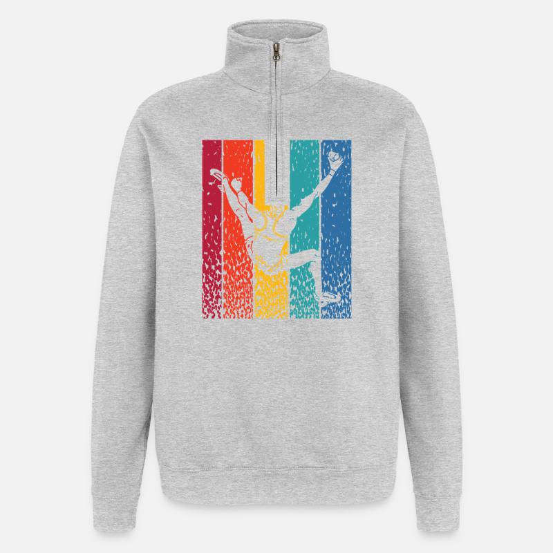 Boulderer Boulder Bouldering - Quarter-Zip Sweatshirt - heather grey