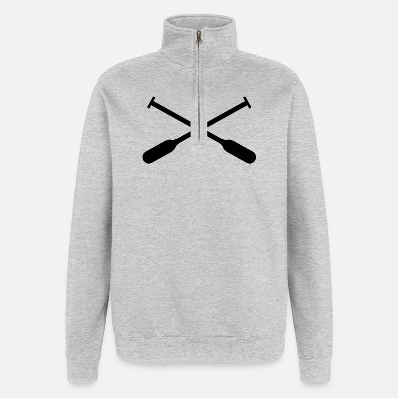 Paddle Boards - Sweat à zip 1/4 - gris chiné