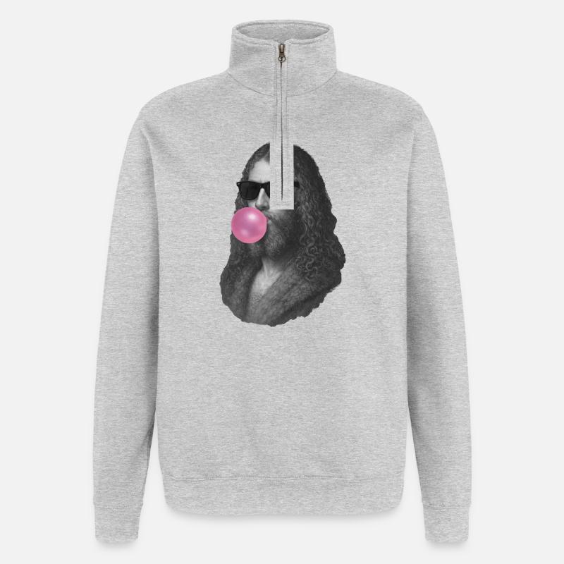 Albrecht Dürer Kaugummi - Quarter-Zip-Sweatshirt - Grau meliert