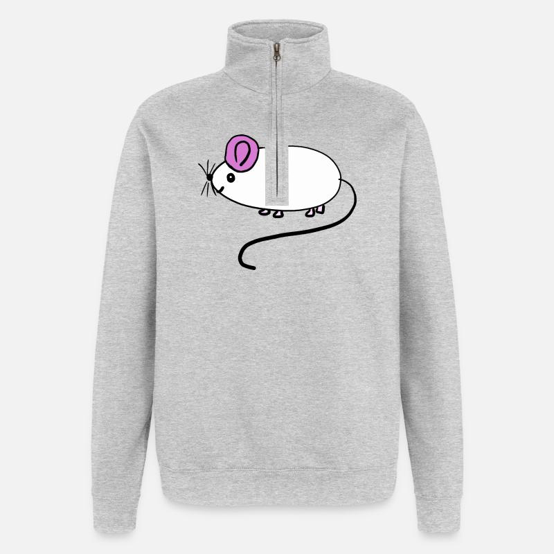 Bébé des rats rats rats rongeurs - Sweat à zip 1/4 - gris chiné