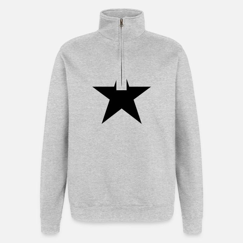 Stern - Quarter-Zip-Sweatshirt - Grau meliert