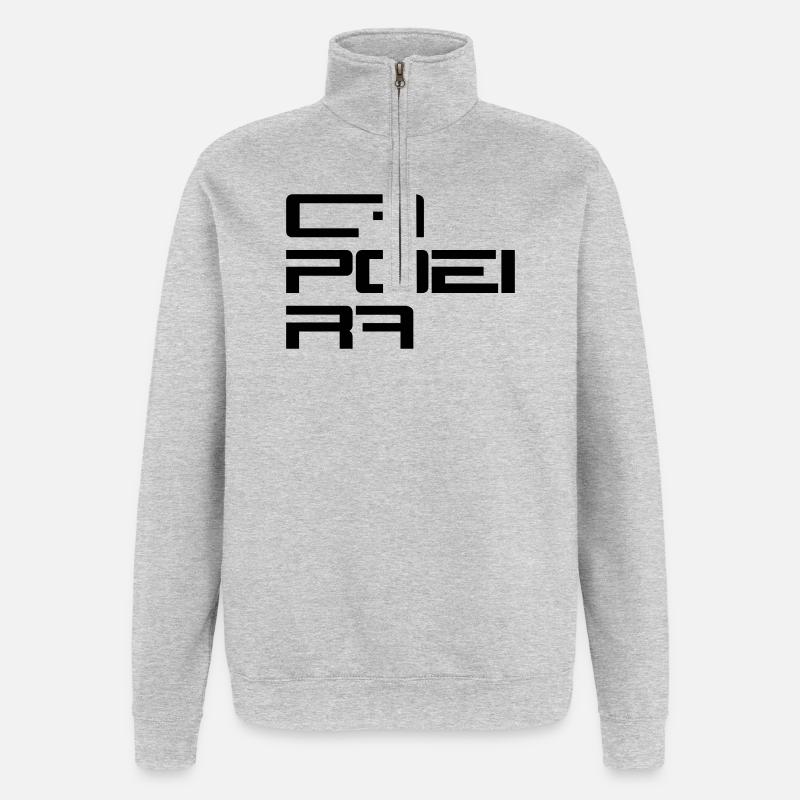 Capoeira Modern Style - Quarter-Zip-Sweatshirt - Grau meliert