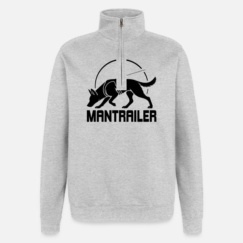 Malinois MANTRAILER Recherche Chiens Chiens Wilsigns - Sweat à zip 1/4 - gris chiné
