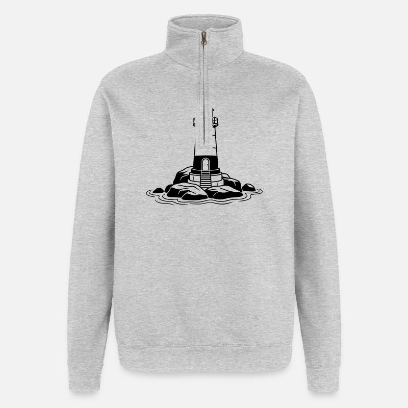 lighthouse - Quarter-Zip Sweatshirt - heather grey