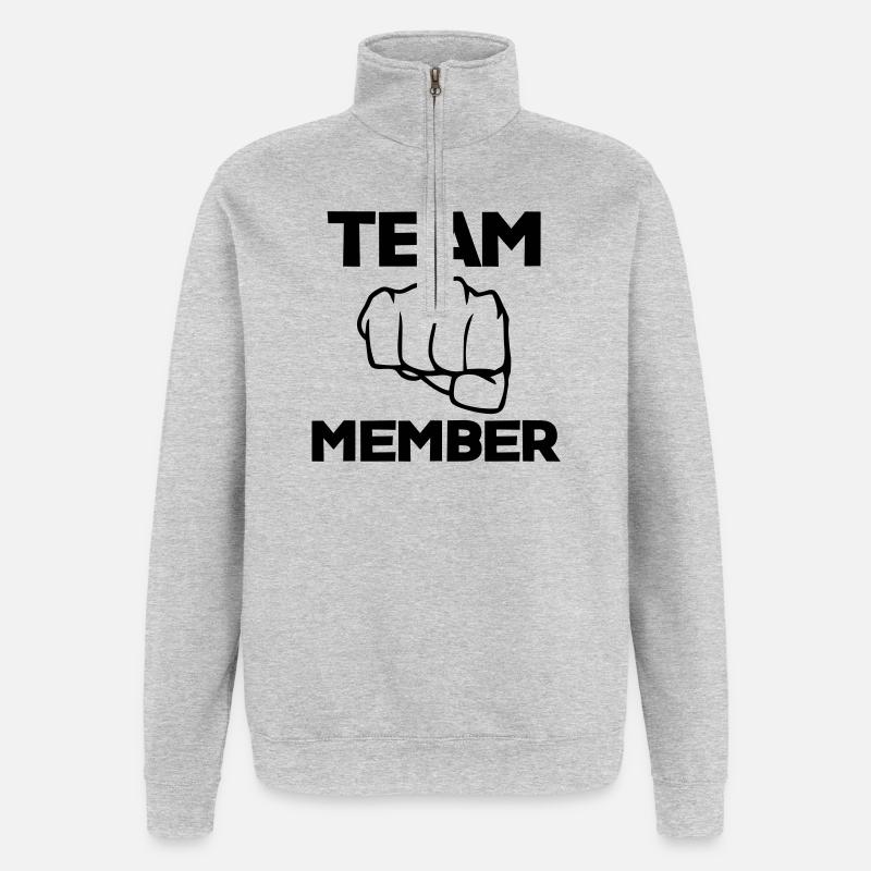 Équipier - Sweat à zip 1/4 - gris chiné