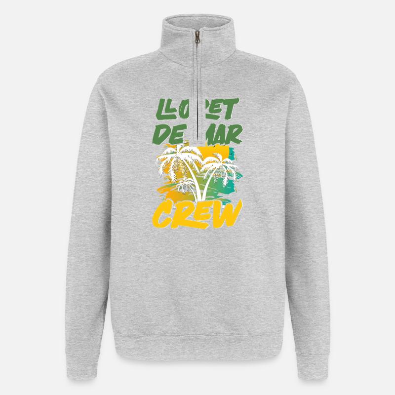Lloret De Mar Crew - Quarter-Zip Sweatshirt - heather grey