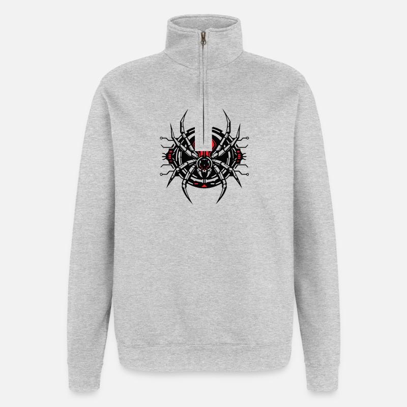 Redback Spider : Édition Tech - Sweat à zip 1/4 - gris chiné